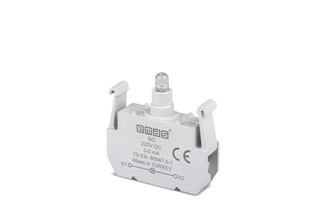 Yedek LED'li 220V DC Kırmızı Sinyal Blok